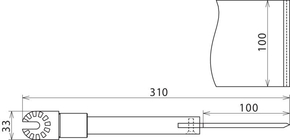 DEHN Schaber B 100mm L 310mm S 100 ZK MS