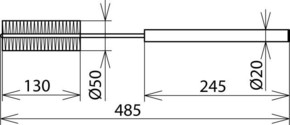 DEHN Reinigungsbürste f. Set Teile D 40mm RB 40 NS
