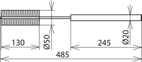 DEHN Reinigungsbürste f. Set Teile D 40mm RB 40 NS