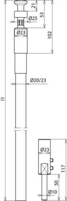 DEHN HVI-long-Leitung D 20mm schwarz HVI LO 75 20 LSW M