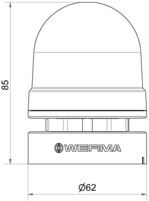 Werma Mini TwinFLASH Combi 24VAC/DC YE 46032075
