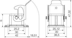 Weidmüller Steckverbinder-Gehäuse HDC 04A ALU