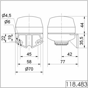 Werma Elektr. Summer WM Dauerton 24VAC/DC GY 11848315