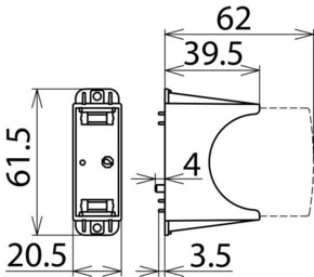 DEHN Sockel 1-polig f.Leiterplattenmonge DG PCB 385