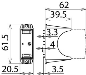 DEHN Sockel 1-polig f.Leiterplattenmonge DG PCB 385 FM