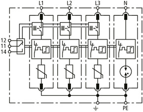 DEHN Überspannungsableiter 4-polig Uc 275V DG M TNS ACI 275 FM