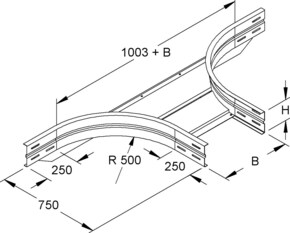 Niedax Anbau T-Stück WRTAR 150.200