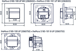 Theben Bewegungsmelder theMura S180-100B UP