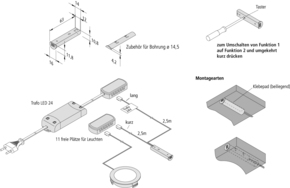 Hera IR-Schalter 24V m.11-fach Vert. 21703220103