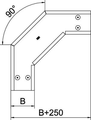 OBO Bettermann Vertr Deckel für Bogen 90 Grad DFB 90 300 A2