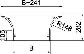 OBO Bettermann Vertr Deckel f. Abzweigstück B400mm DFAA 400 A2