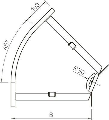 OBO Bettermann Vertr Bogen 45Gr. 60x150mm 7066158