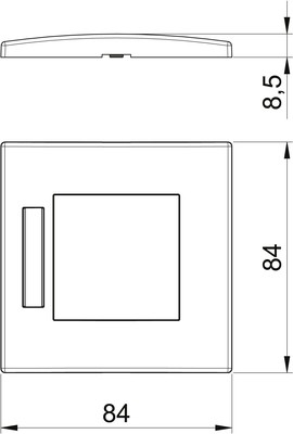 OBO Bettermann Vertr Abdeckrahmen 1-fach ch 84x84mm reinweiß AR45-BF1 RW