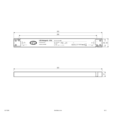 EVN Lichttechnik Netzgerät 12V/DC-0,1-60W IP20 SLF12060