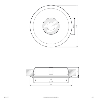 EVN Lichttechnik LED-Einbauleuchte 3000K weiß L23030102