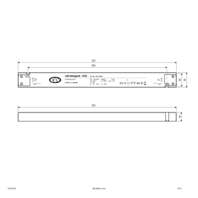EVN Lichttechnik Netzgerät 24V/DC-0,1-100W IP20 SLF24100