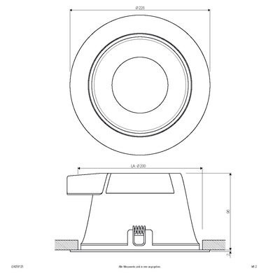 EVN Lichttechnik LED-Einbauleuchte IP54 3000K, 4000K, 5700K L54250125