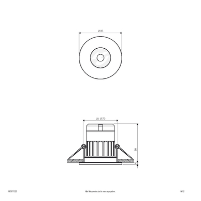 EVN Lichttechnik LED-Einbauleuchte IP65 3000/4000K EDS-Optik P65071325