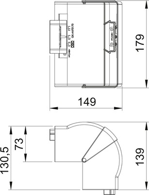 OBO Bettermann Vertr Außeneck 70x170mm lichtgrau GK-AH70170LGR