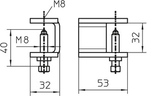 OBO Bettermann Vertr Klemmstück 32x88x5mm KLL 32 A2