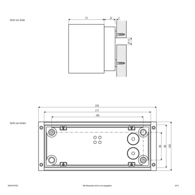 EVN Lichttechnik LED-Anbauleuchte IP54 3000K anthrazit WA54181502