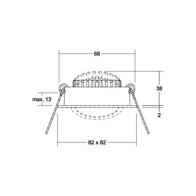 Brumberg Leuchten LED-Einbaustrahler 230V 3000K quadratisch 41465073