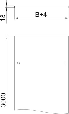 OBO Bettermann Vertr Deckel m.Drehriegel 400x3000mm DRL 400 A4
