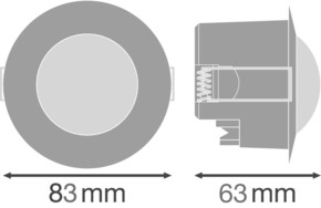 Ledvance Decken-PIR-Melder 360 Grad, weiß SENS.CEIL.FLUSH360DW