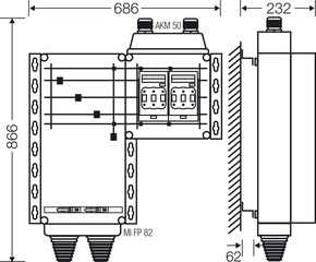 Hensel Mi-Hauptleitungsverteiler 2x3xNH00 125A 5-pol. Mi HV 6152