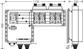 Hensel Mi-Hauptleitungsverteiler 4x3xNH00 125A 5-pol. Mi HV 9154 S