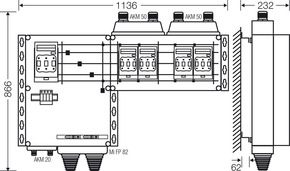 Hensel Mi-Hauptleitungsverteiler 4x3xNH00 125A 5-pol. Mi HV 9154 S