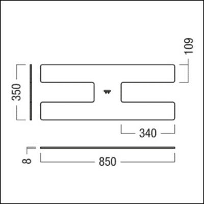 Zumtobel Group Leuchtenfuß EPURIA SR BASE 2HEAD