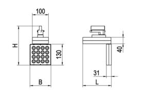 Ridi-Leuchten LED-Stromschienenstrahler 4000K KARO-L 3500-840F-FSW