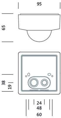 Siteco PIR-Bewegungsmelder-Kopf 59US1HXMPR1A