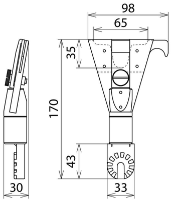 DEHN Adapter mit Zahnkupplung für 3M Animal Guard AD ZK 3M 170