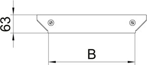 OBO Bettermann Vertr Deckel Anbau-Abzweigstück B=600mm DFAAM 600 DD