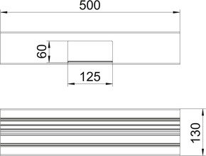 OBO Bettermann Vertr T-Stück 90x130mm, Alu GA-ST90130RW