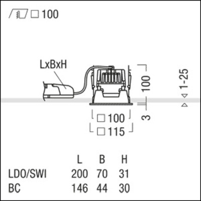 Zumtobel Group LED Decken-Einbauleuchte 3000K PANOS EVO #62907471