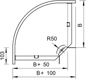 OBO Bettermann Vertr RKS-Bogen 90Gr. 35x200mm 6043127
