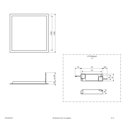 EVN Lichttechnik LED Panel M625 4000K DALI BPDU62300140