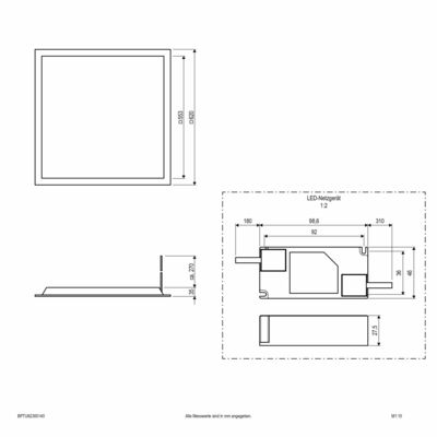 EVN Lichttechnik LED Panel M625 4000K dimmbar BPTU62300140