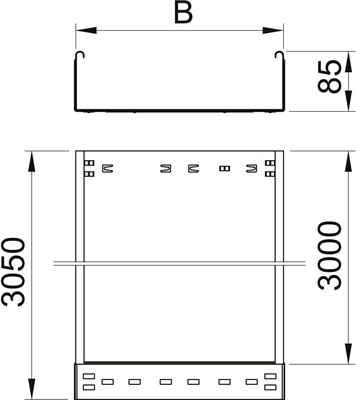 OBO Bettermann Vertr Kabelrinne 85x200x3050mm MKSMU 820 FS OBO Bettermann Vertr Kabelrinne 85x200x3050mm MKSMU 820 FS