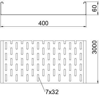 OBO Bettermann Vertr Kabelrinne 60x400mm SKS 640 FT