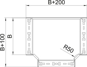 OBO Bettermann Vertr T-Abzweigstück 110x400mm RTM 140 FS