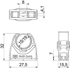 OBO Bettermann Vertr Quick-Schelle lgr,15-19mm M-Quick 15-19LGR