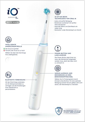 ORAL-B Zahnbürste+Etui Magnet-Technologie iO 4 +Reiseetui weiß