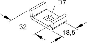 Niedax Gitterrinnen-Gegenlasche U30 GTL 30 E4