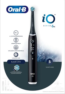 ORAL-B Oral-B Zahnbürste Magnet-Technologie iO Series 6 schwarz Lava