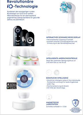 ORAL-B Zahnbürste Magnet-Technologie iO Series 7N Alabast