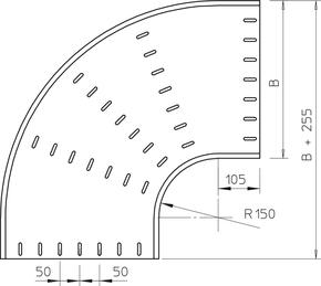OBO Bettermann Vertr Bogen 90Gr. 85x400mm 7001819